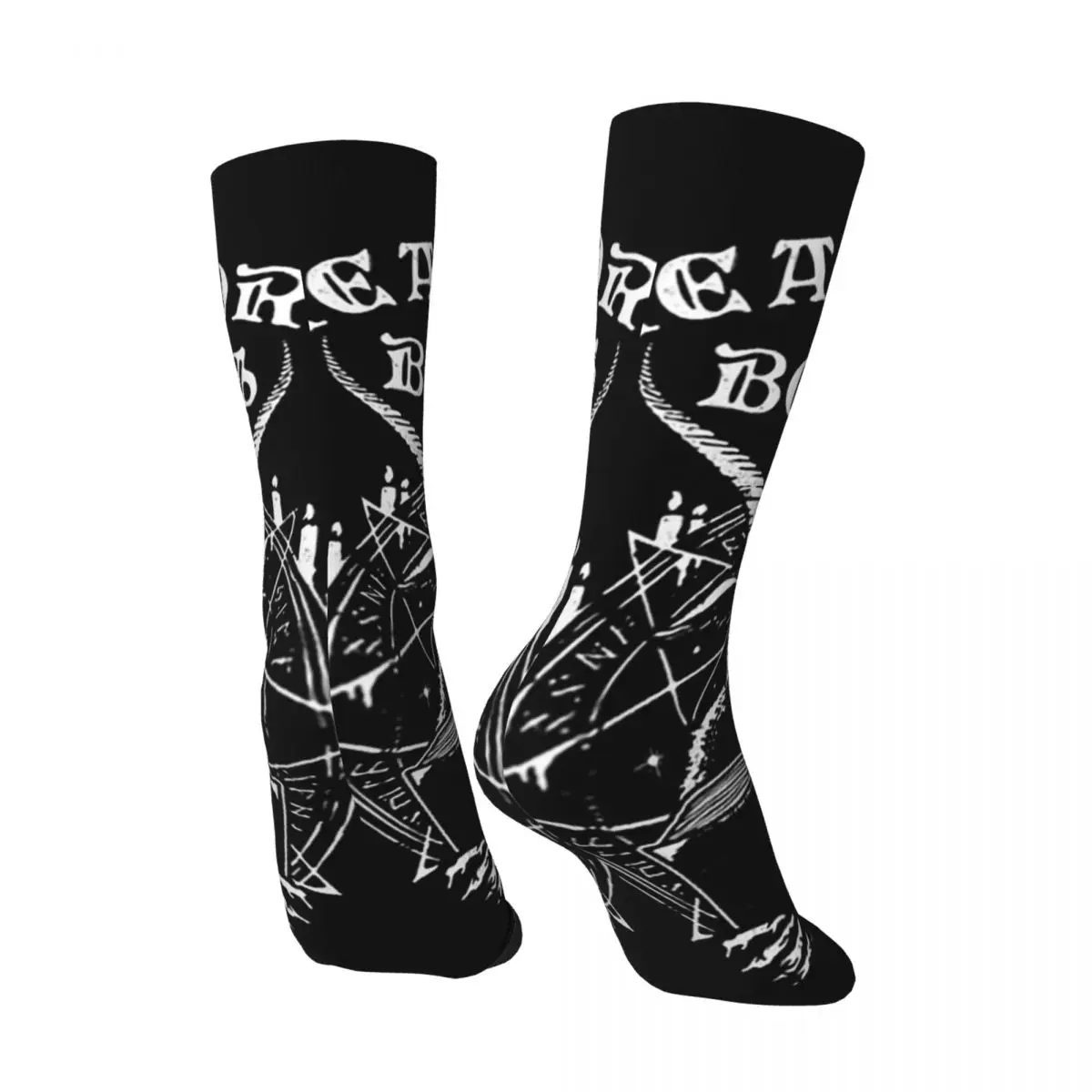 Hip Hop Retro Read More Books Crazy Men's Socks Unisex Baphomet Satan Lucifer Harajuku Pattern Printed FunnyCrew Sock Boys Gift