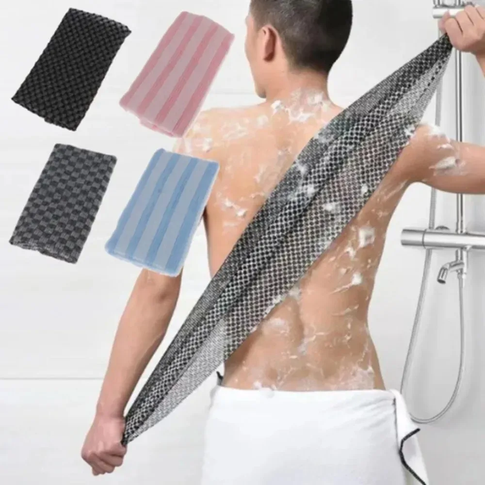 Spazzola da bagno esfoliante in nylon - Scrubber per doccia per schiena e corpo, accessori da bagno con spugna morbida per doccia