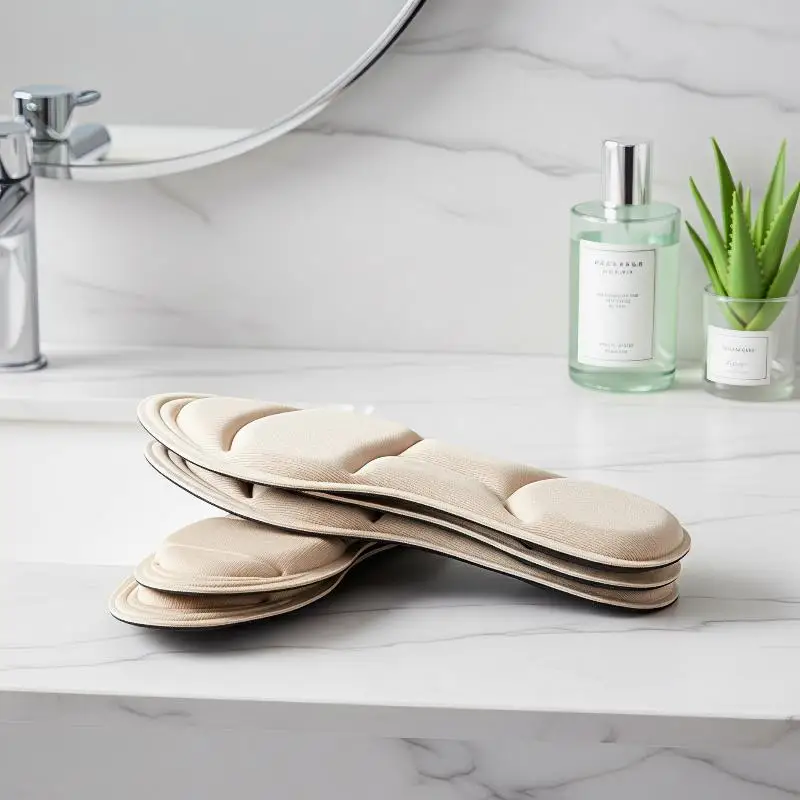 New！1Pair 5D Massage Memory Foam Insoles Thickening Breathable Cushion Cushioning Comfort Suitable For High Heels Insoles