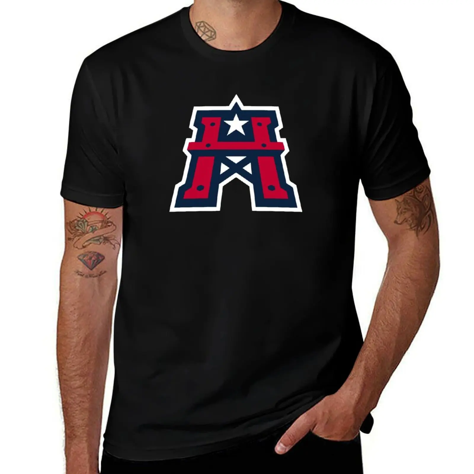 TX Texas Houston Roughnecks Merch T-Shirt man clothes heavyweights graphic tee shirt plus size tops mens vintage t shirts