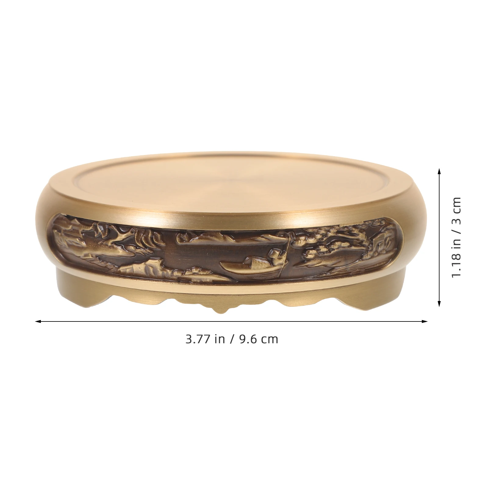 

Copper Incense Burner Base Round Displaying Stand Heatproof Home Adornment Aroma Furnace Tray Desktop Incense Holder