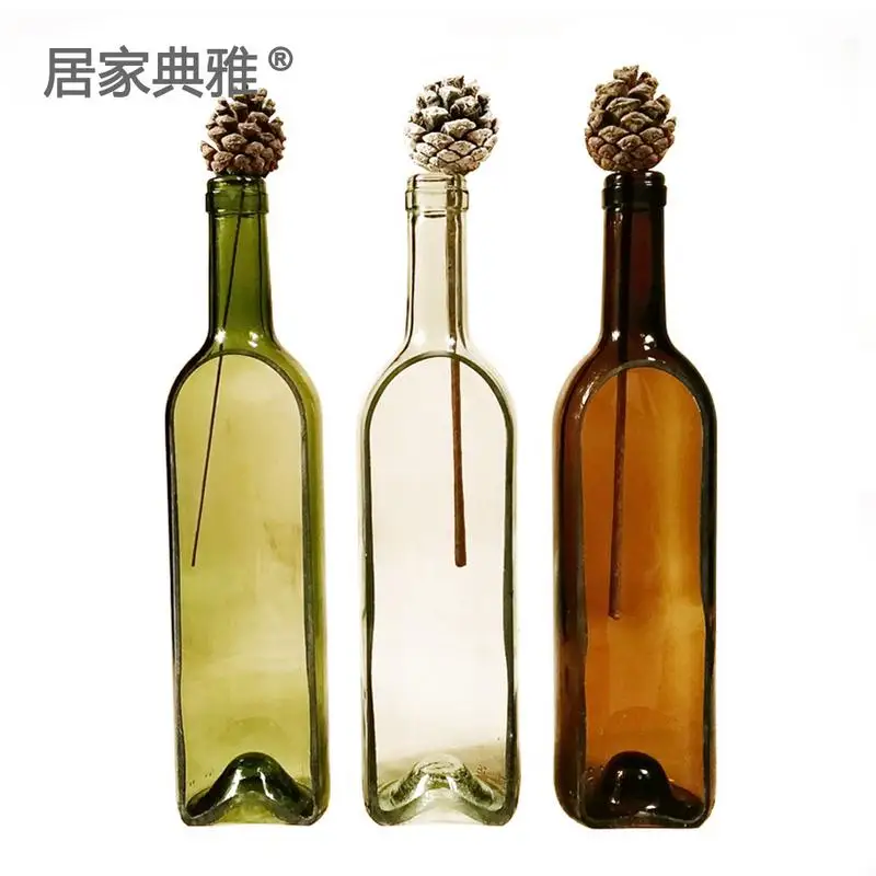 Creative Wine Bottle Planters Glass Terraria For Succulent Cactus Cutting Half Of Wine Bottles Flower Pot Home Decoration Gifts