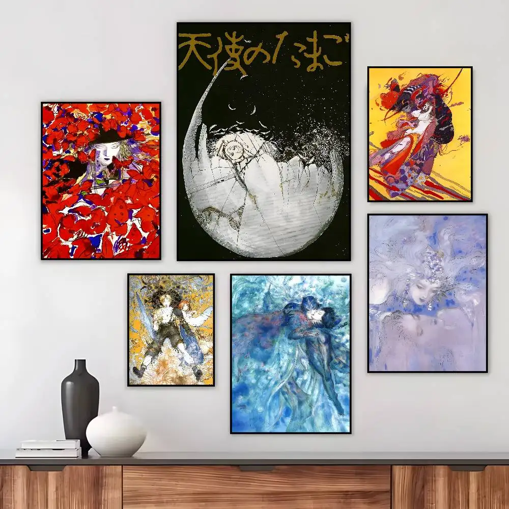 Y-Yoshitaka Amano Art Poster Art canvas HD aesthetic Printing Paper Wall Art for Living Room Bar fashion Home Decor