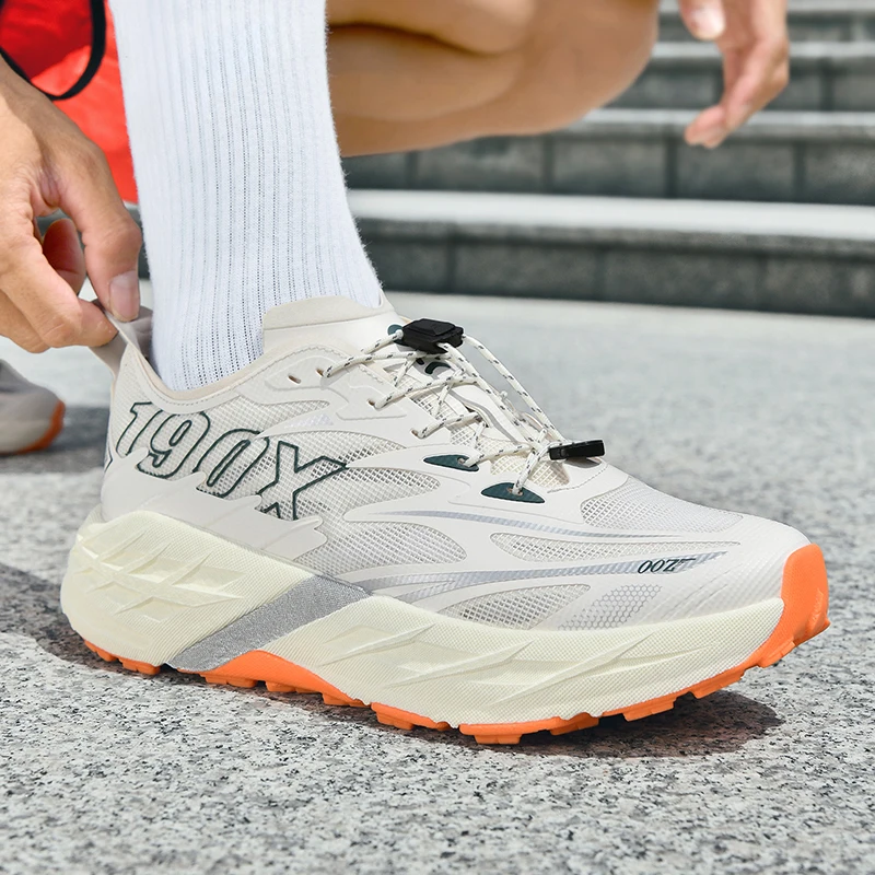 Men Men Cream Breathable Mesh Trail Running Sneakers Quick Lace Sole Shock Absorb Lightweight Outdoor Marathon Trekking Sports Shoes - Aliexpress Deal