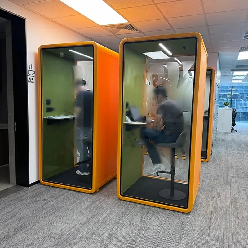 Multi-Usage Soundproof Booth Flexible Modular Office Pod Noise Reduction Freestanding Acoustic Multi-Scene Privacy Work Booth