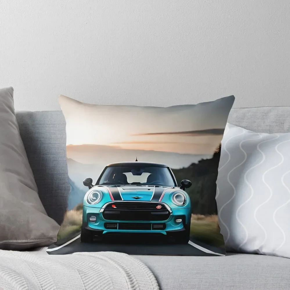 discover the fun mini cooper models blue Throw Pillow Christmas Covers For Cushions Sofa Cushion pillow