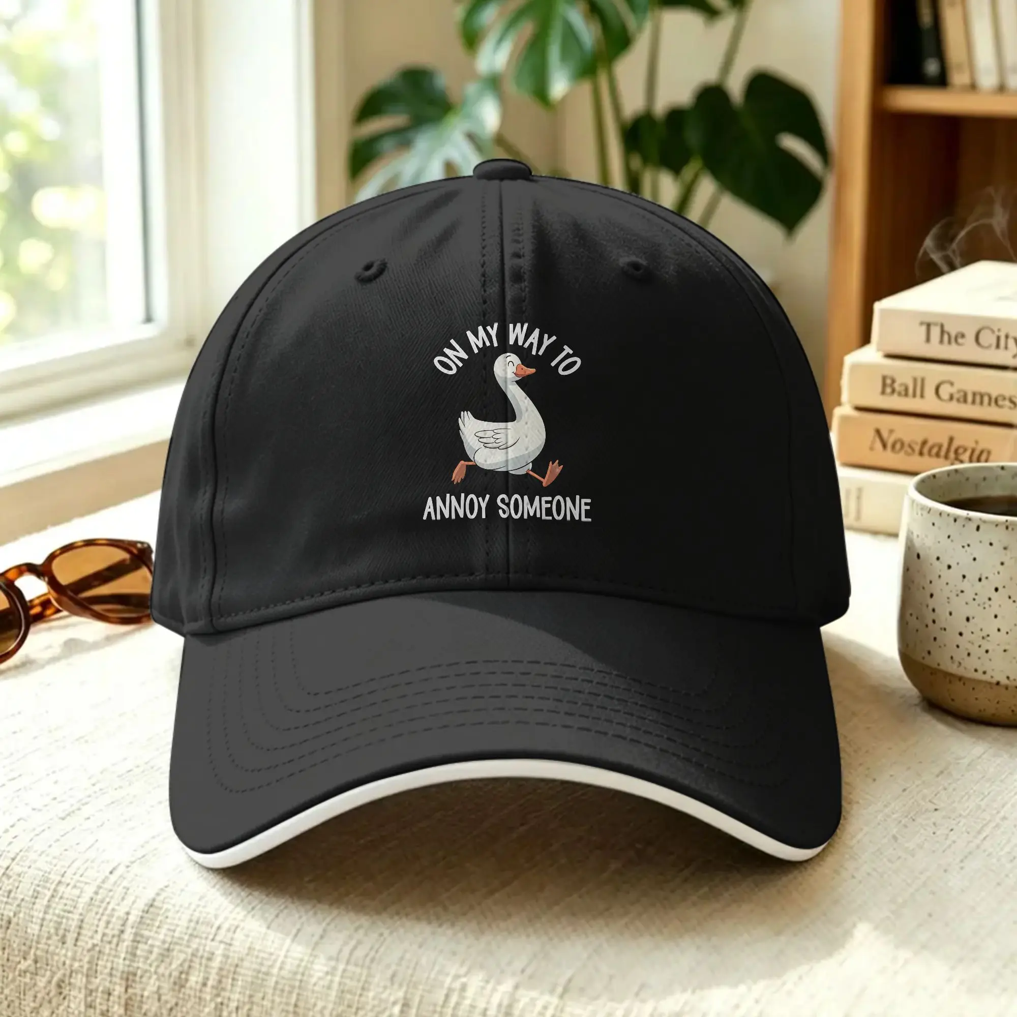 Funny Duck Graphic Baseball Cap On my way to annoy someone Camping Sun-Proof Trucker Hat Couple Women Casual Baseball Caps