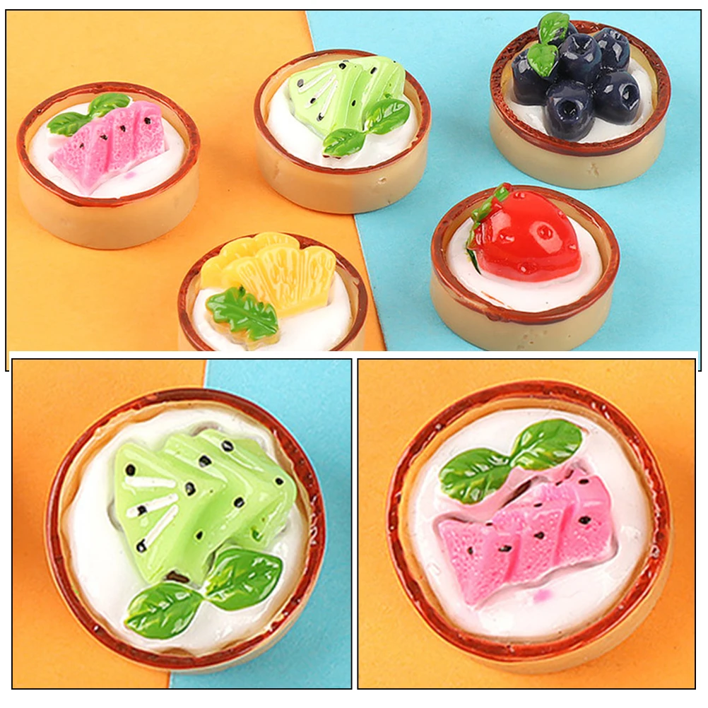 

18 Pcs Simulated Cream Cake Artificial Desserts DIY Accessories Miniature Cakes Resin Fake Cupcake Model