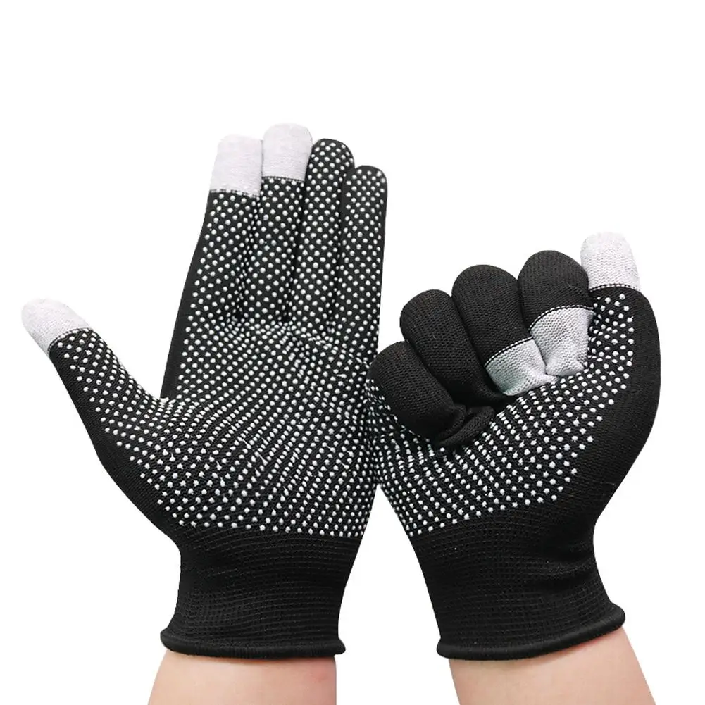 1Pair Two-Finger Cycling Gloves Touchscreen Three-Finger Breathable Outdoor Gloves Fishing Gloves Sports Fishing Cut G8P1