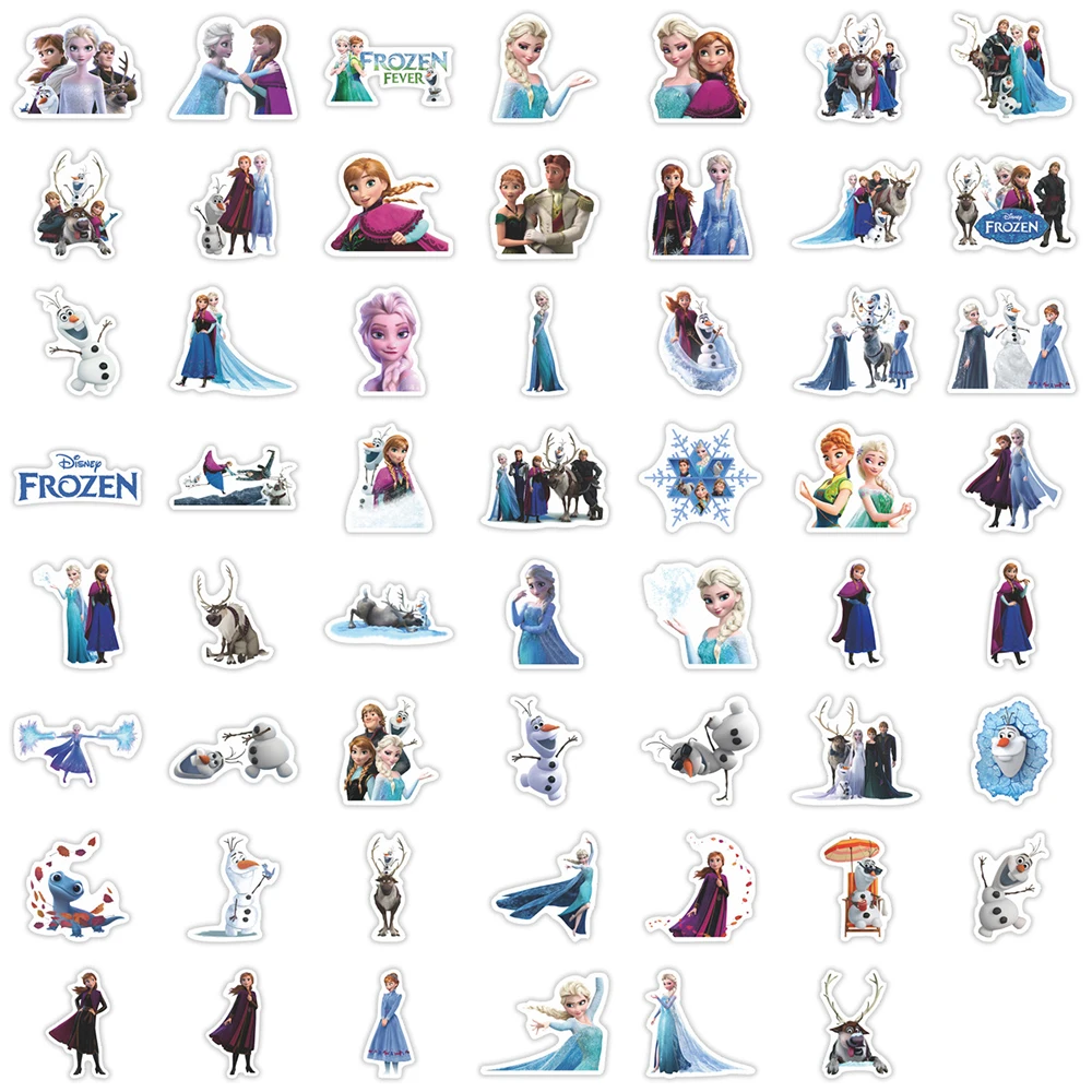 10/30/55 قطعة لطيف الكرتون ديزني المجمدة الأميرة ملصقات Kawaii أنيمي فتاة إلسا آنا ملصق حقيبة زجاجة ماء الهاتف الشارات #5