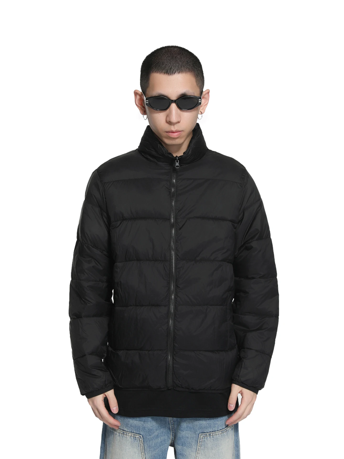 2025 Autumn Winter Men Women Fashion Chic Coats Stand Collar Simple Warm Solid Color Parkas Stylish Versatile Long Sleeve Parkas