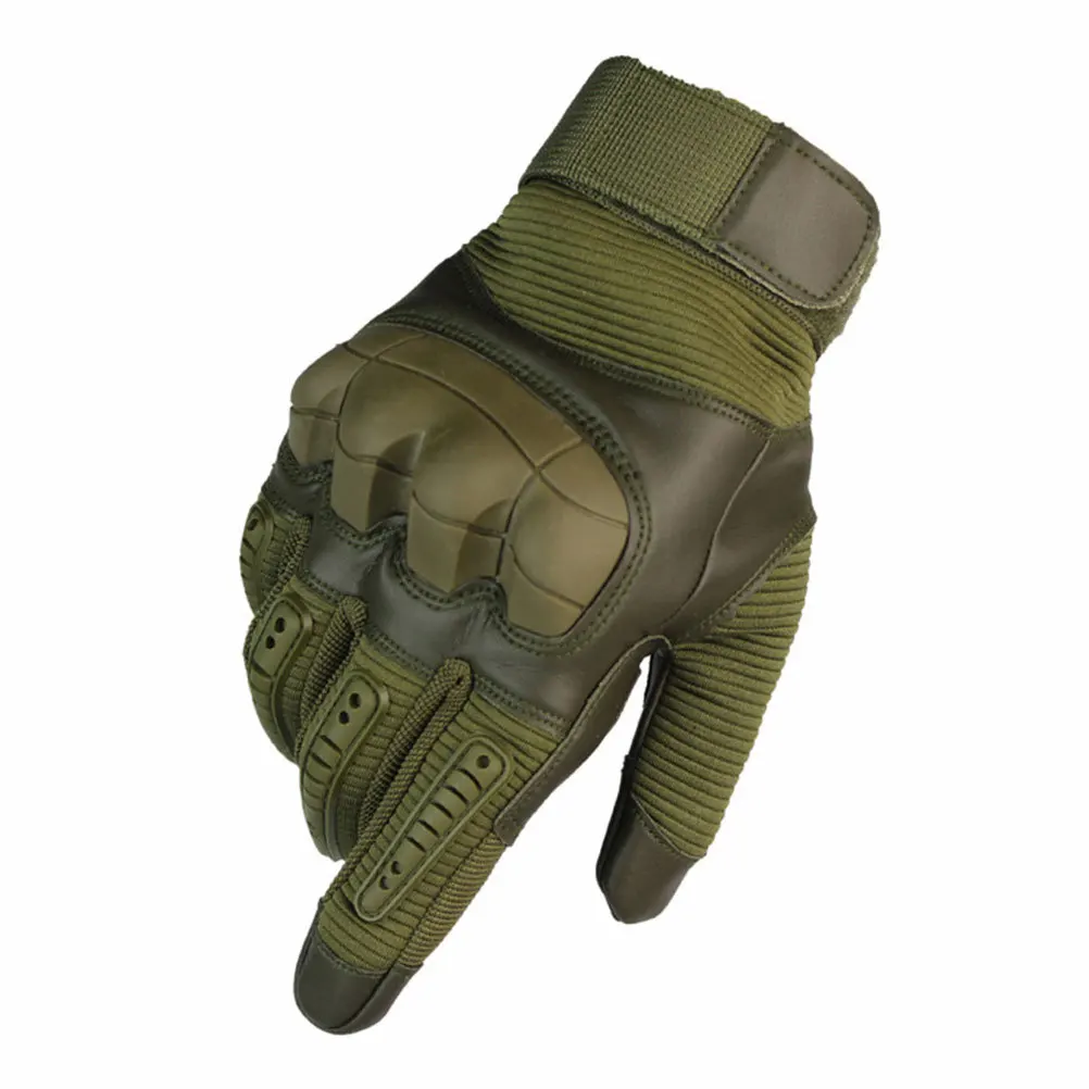 1 paio di guanti da alpinismo touch screen guanti da bici mezze dita traspiranti antiurto impermeabili taglia M verde militare