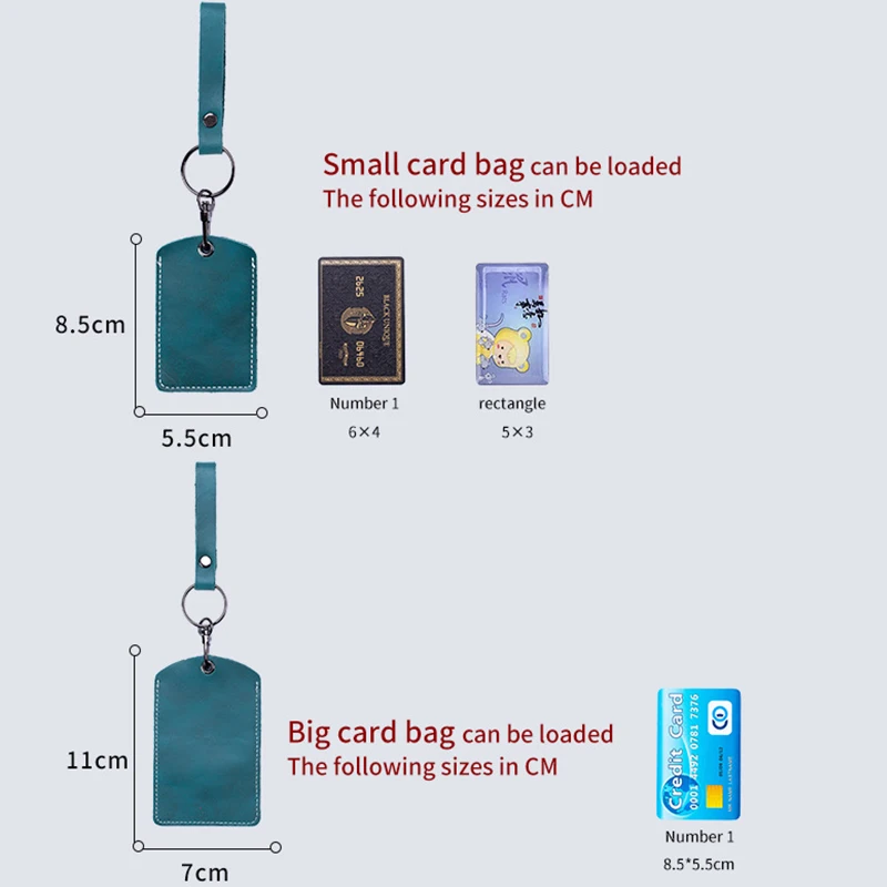 Genuine Leather Key Holder Bank Card Pocket Mini Bus Card Key Pouch Slim Housekeeper Key Access Entrance Guard Card Protecter