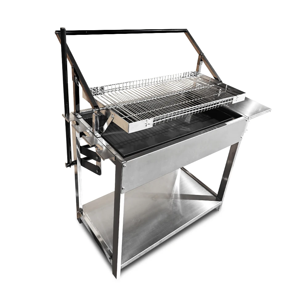 Portable Outdoor Camping Grill Universal Adjustable Folding Stainless Steel Basket Net Rotating Charcoal Flip BBQ Grill