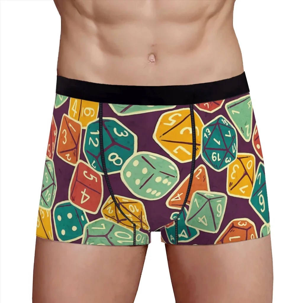 Dice Bag DnD Game Underpants Homme Panties Men's Underwear Print Shorts Boxer Briefs