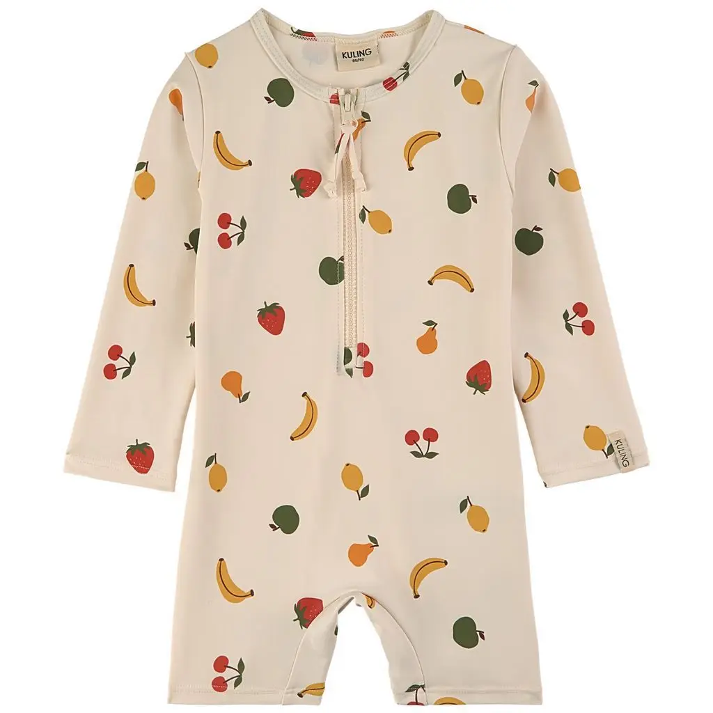 Fato de natação KU infantil, roupa de flores Kawaii para bebês, conjunto de maiô para meninos, roupa de banho infantil, irmã e irmão