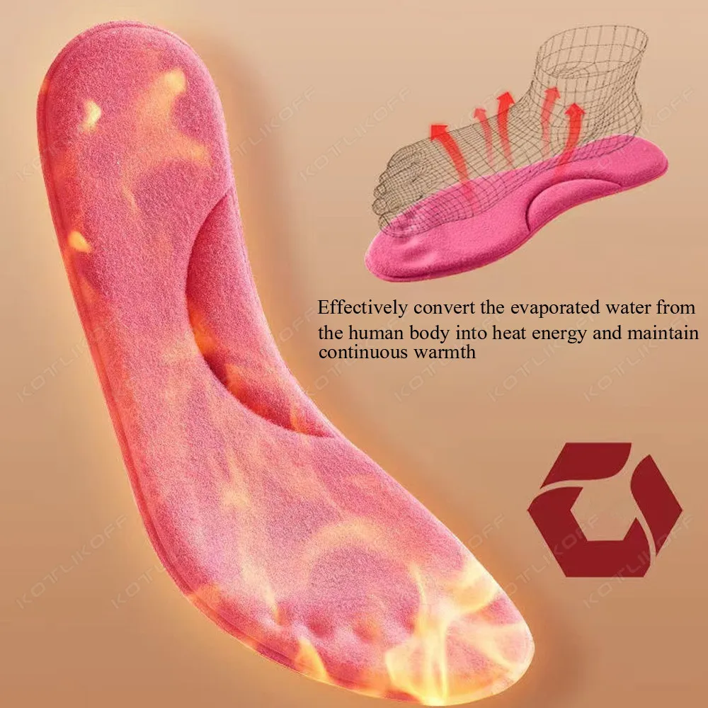 Self Heating Insoles Thermostatic Thermal Insole Massage Memory Foam Arch Support Shoe Pad Heated Pads Winter Men Women