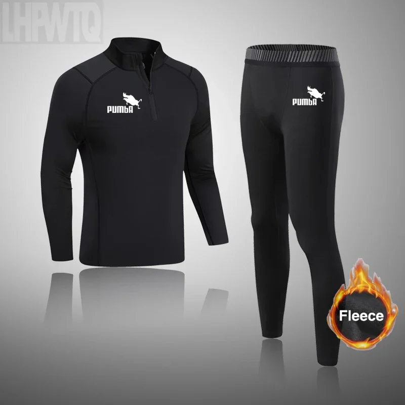 Winter High Collar Men Thermal Underwear Men Long Johns Sets Fleece Warm Thermal heating Winter Thick Thermo Underwear Sets