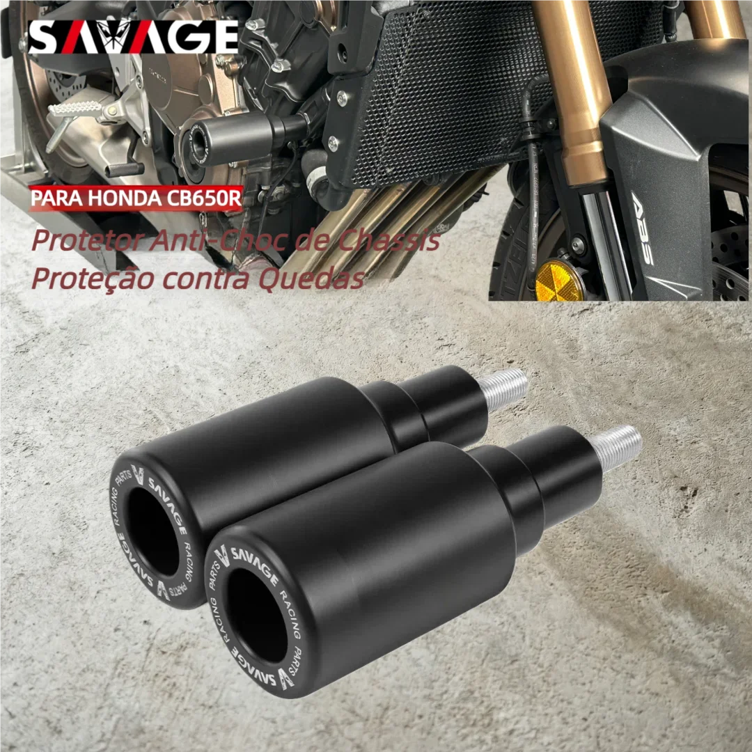 SAVAGE Sliders Anti-Impacto Resistentes para HONDA CB650R 2019-2025 - Protector de Motor de Moto e Guardabarro Anti-Choque