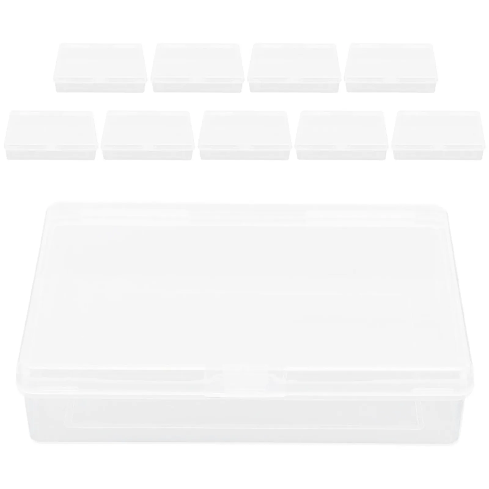 18Pcs Clear Card Organizer Box Transparent Plastic Storage Container for Playing Cards Game Cards Collectibles Portable Compact