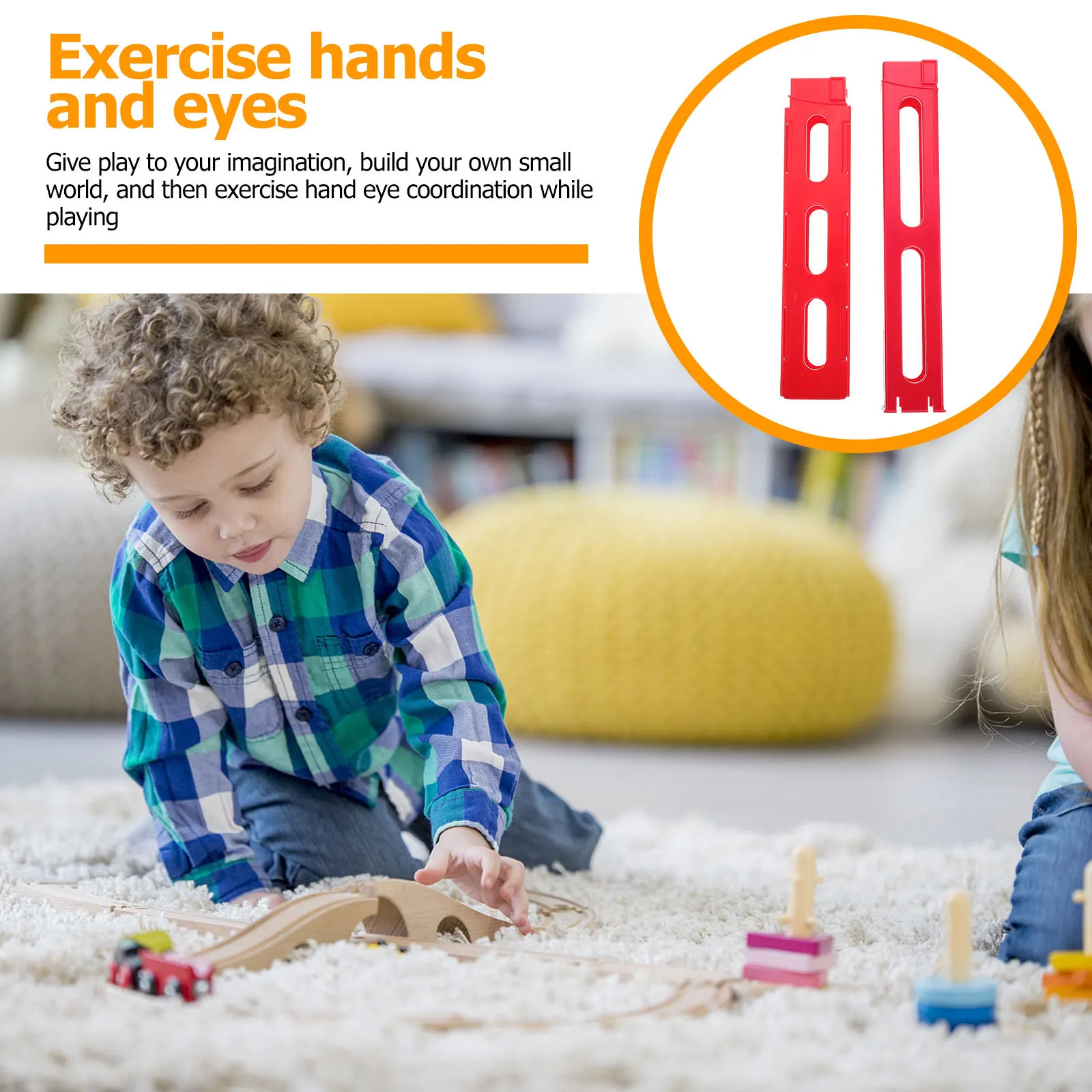 2 stks Domino Trein Accessoires Heldere Kleur Plastic Blokken Voor Kinderen Glad Veilig Ontwerp Peuter Educatief Spel Gift