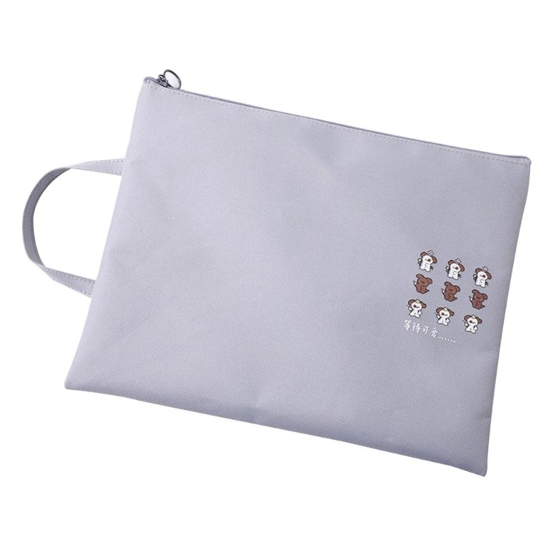 Document Bags Zipper File Folder A4-File Bags Pencil-Case Storage Bag for Office