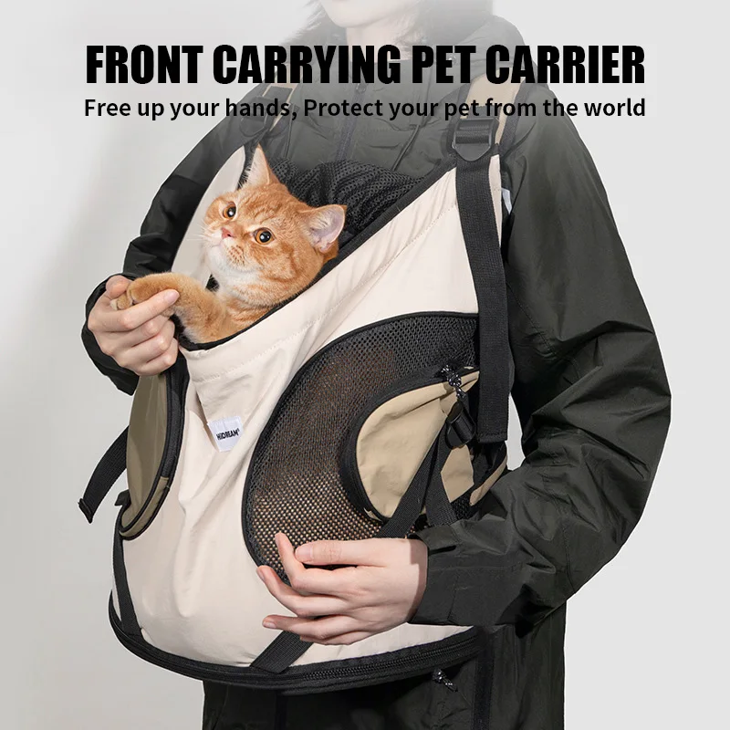 Pet Chest Backpack Front Carrying Tote Backpack Dogs and Cats Breathable Portable Outdoor Bag Shoulder Cat Bag