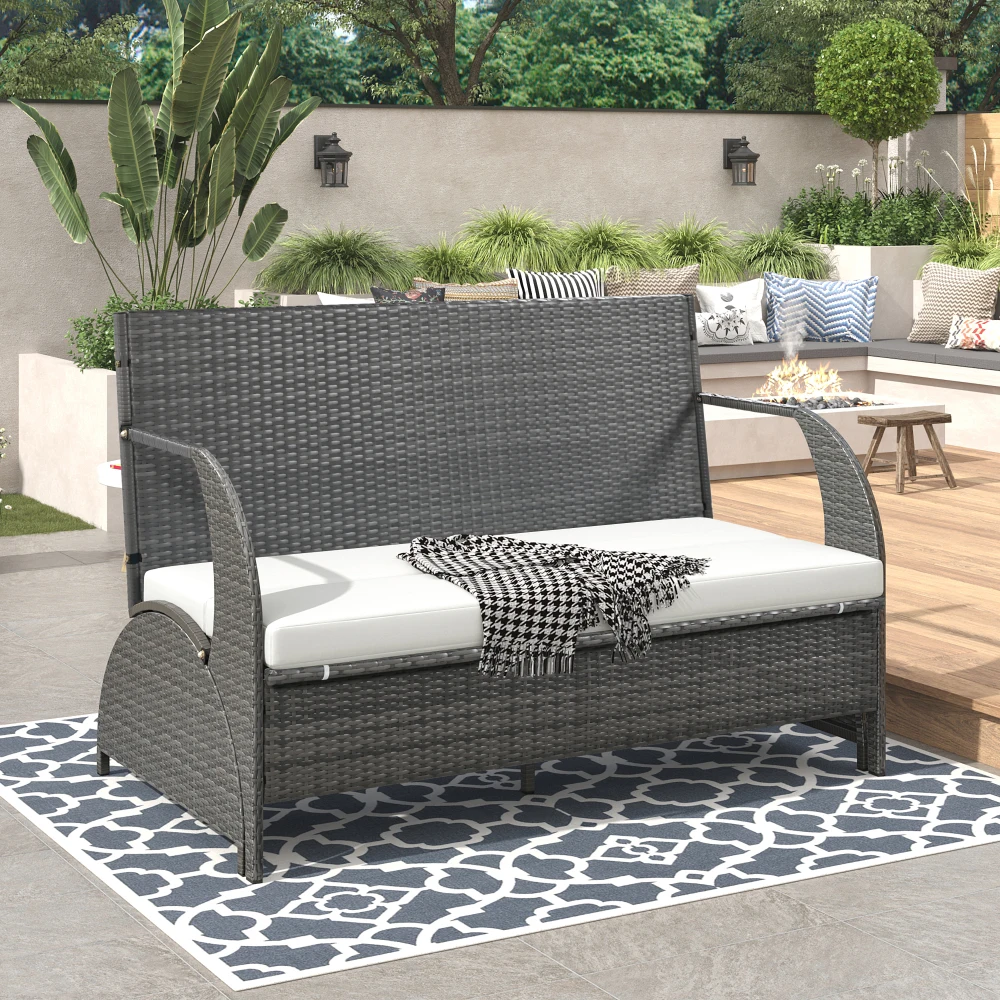 Garden Furniture Sets Versatile Outdoor Loveseat That Converts Four Seats and A Table Suitable for Gardens Lawns Outdoor Patio