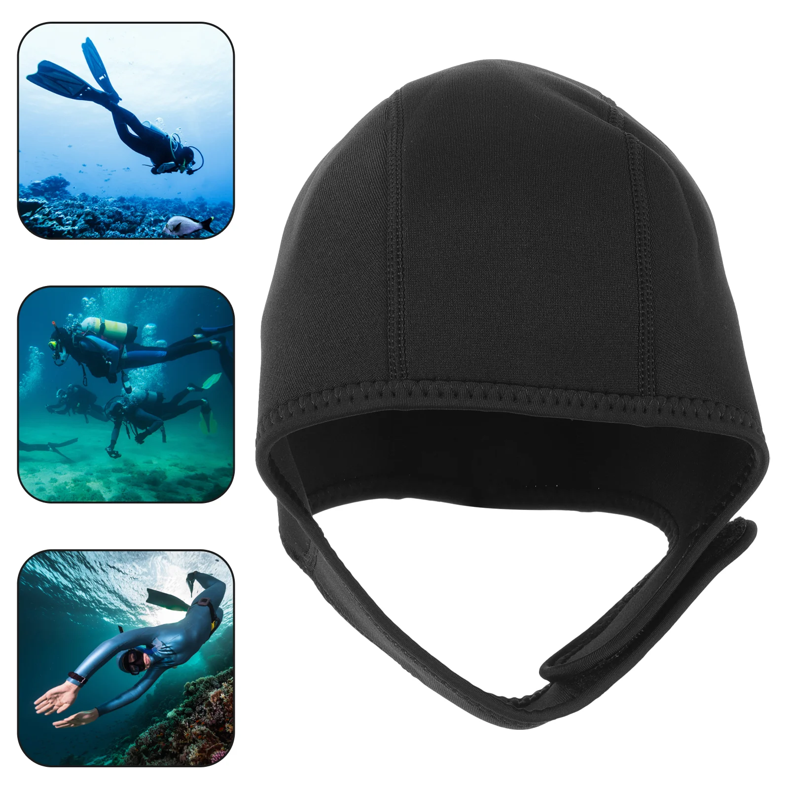 

Swim Caps for Women Swimming Snorkeling Adult Mini Sun Blocking Cover Bathing Black Hat Women's