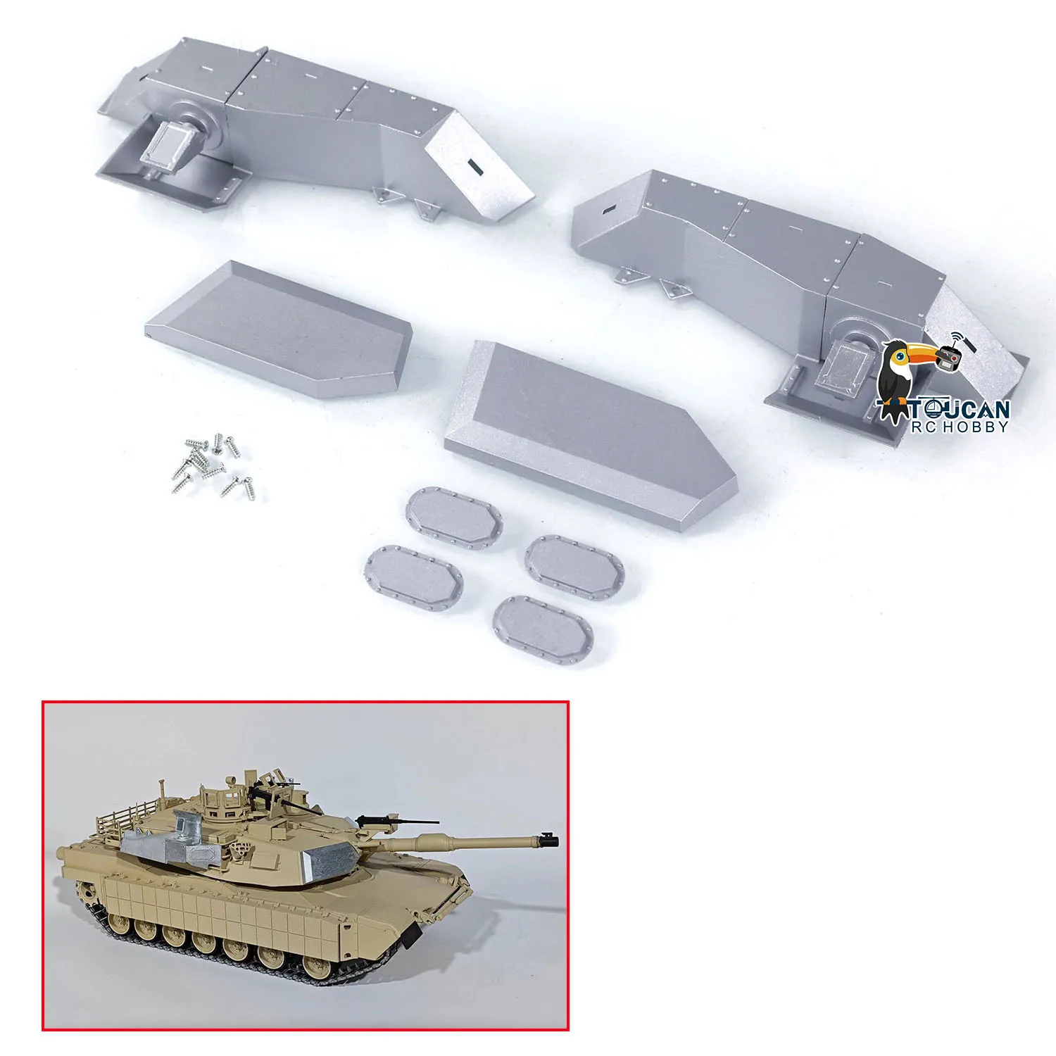 Acessórios novo kit de peças de reposição de metal para brinquedos escala 1/16 eua abrams m1a2 diy heng longo rc tanque modelo brinquedos ao ar livre meninos presentes