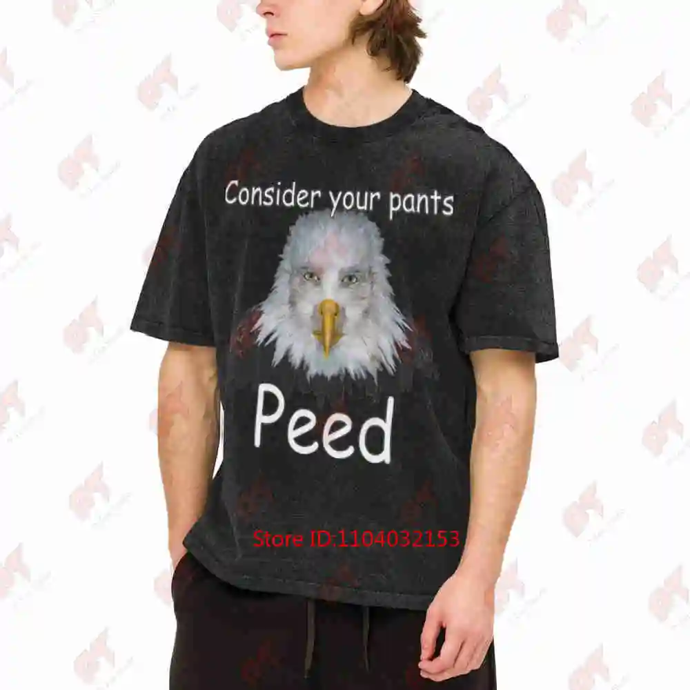 Consider Your Pants Peed Meme Vintage Washed Tee Pure Cotton T-Shirt