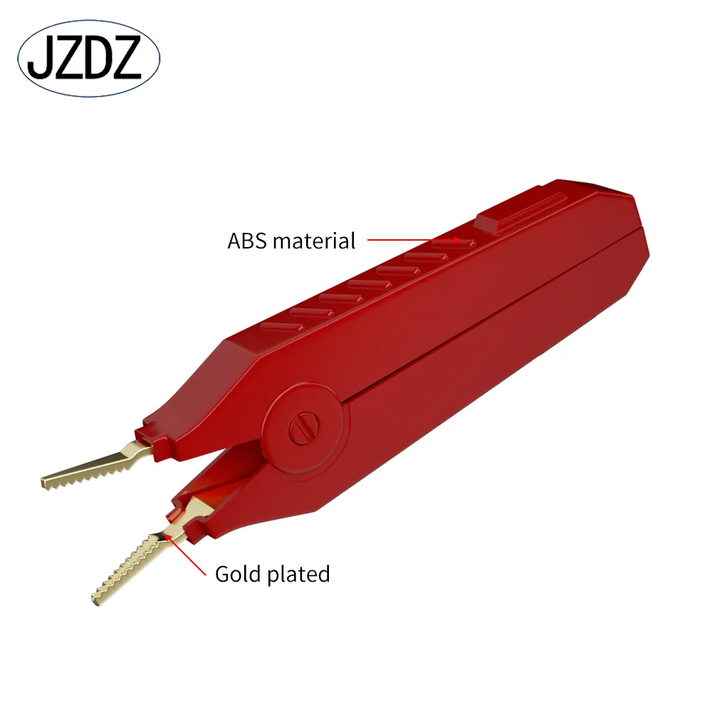 JZDZ Kelvin 91mm Alligator Clip Gold Plated Copper LCR Test Clip SMD LCR Metal Low Resistance for Precision Instrument J.60035