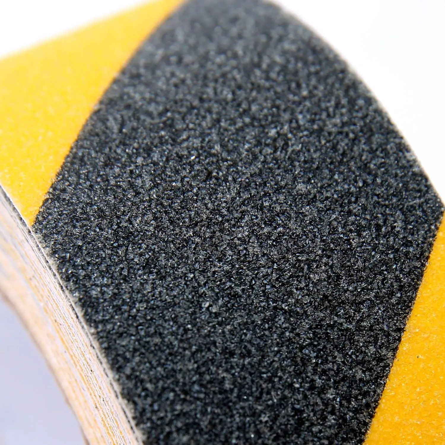 Black Yellow Non Slip Outdoor Stair Treads Black Pre-Cut Anti Slip Grip Tape Non Skid Heavy Duty Traction Adhesive Step Stripes