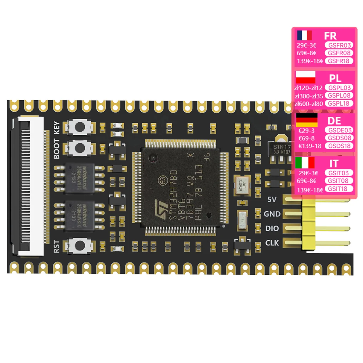 STM32H7B0 development board core  VBT6 replaces STM32H750/743