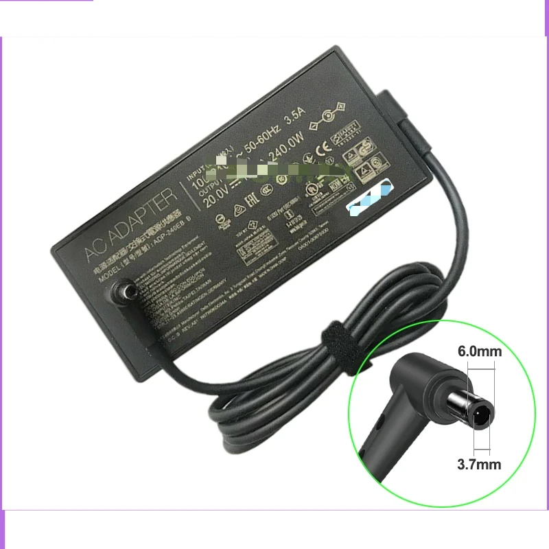 Laptop power supply 240W gaming charger 20V 12A for Asus ROG gx550lx gx701lx gx735lxs ga551qs gu603zm A20-240P1A AC adapter