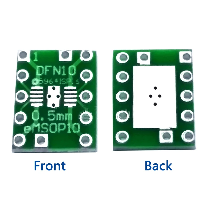 100PCS DFN10 To DIP10 EMSOP10 Adapter Board with 0.5mm Pin Pitch for SMD Adapter Converter