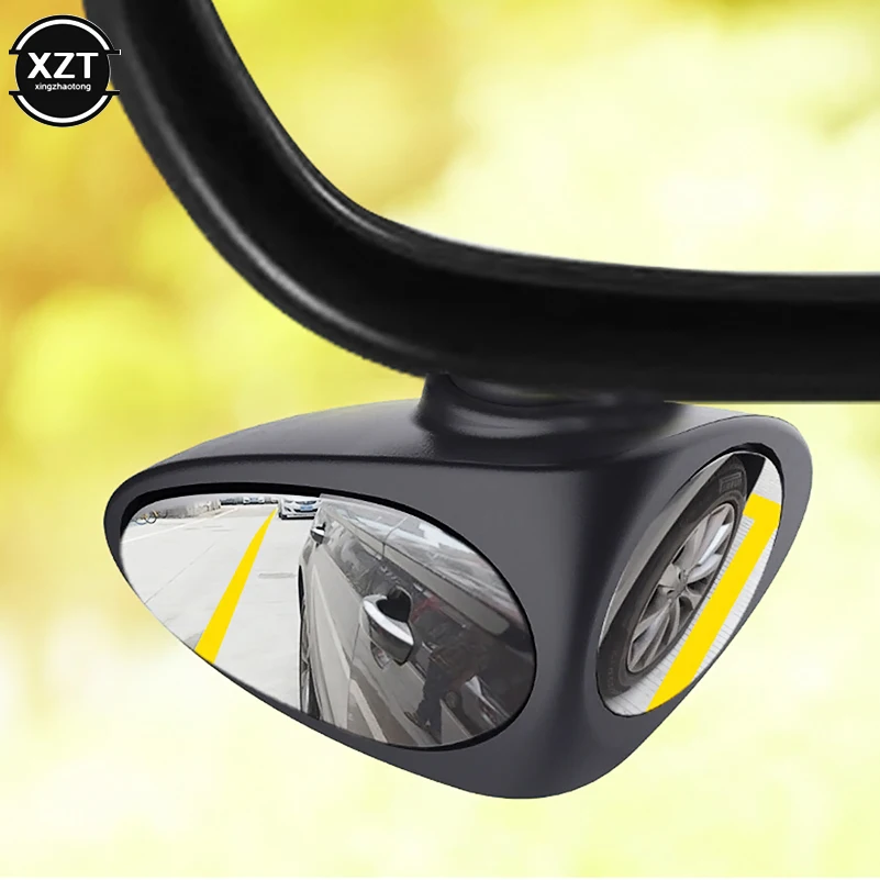 2 in 1 Car Convex mirror & Blind Spot Mirror Wide Angle Mirror 360 Rotation Adjustable Rear View Mirror View front wheel