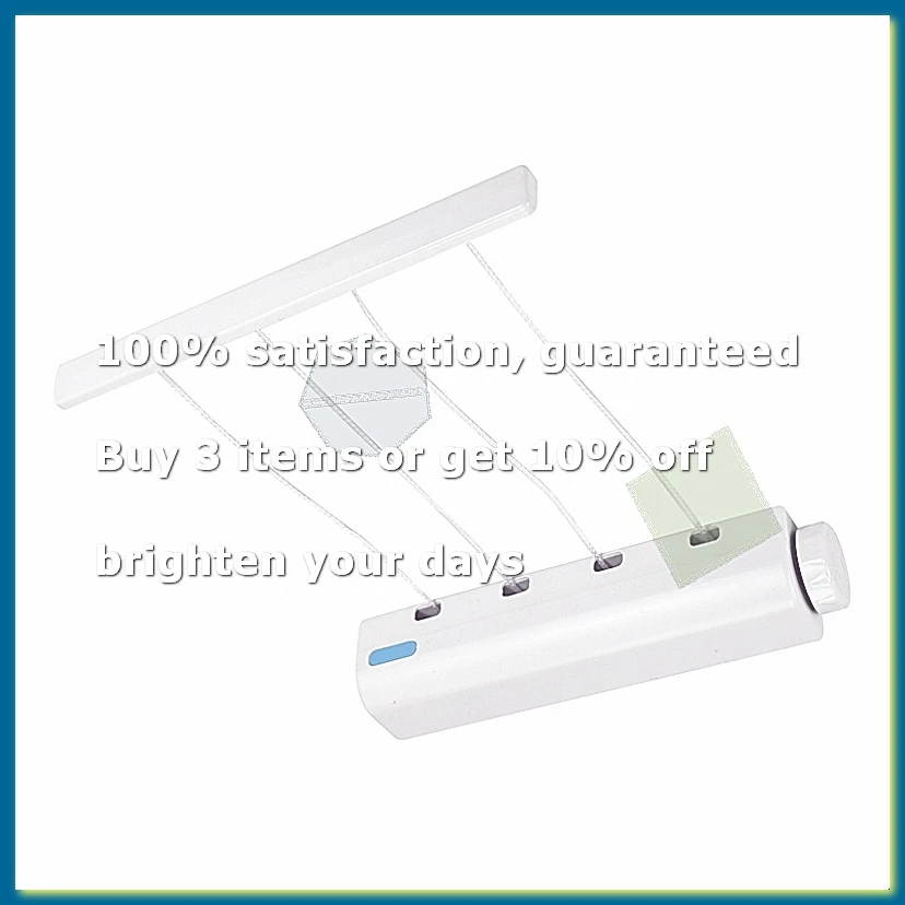 ●Retractable Clothesline Telescopic Indoor Outdoor Wall Mounted Clothes Dryer Line Drying Rope Hanger (4 Lines)