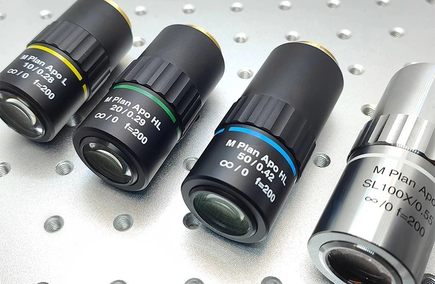Metallographic Long Working Distance APO Apochromatic Objective Lens 95mm Parfocal Visible Light for Replacement Mitutoyo Sigma