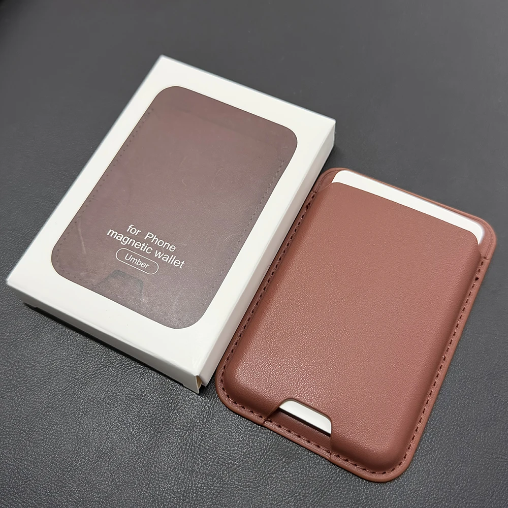 Luxuriöse MagSafe Magnetische Leder-Brieftaschenhülle für iPhone 17 16 15 14 13 12 Pro Max Plus Kartenhalter-Abdeckung Zubehör