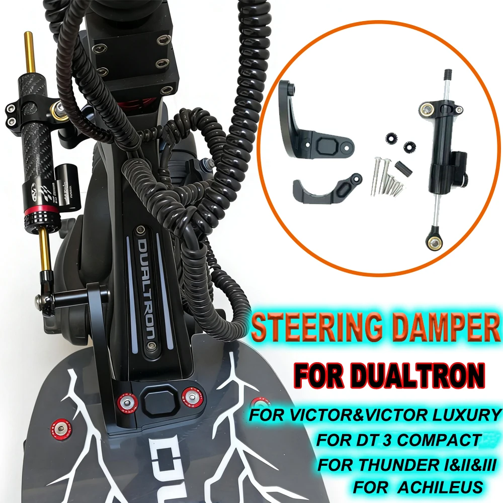 

For Dualtron 3 Victor Victor Luxury Thunder Electric Scooter Steering Stabilizer Carbon Fiber Damper, Mounting Bracket Kit