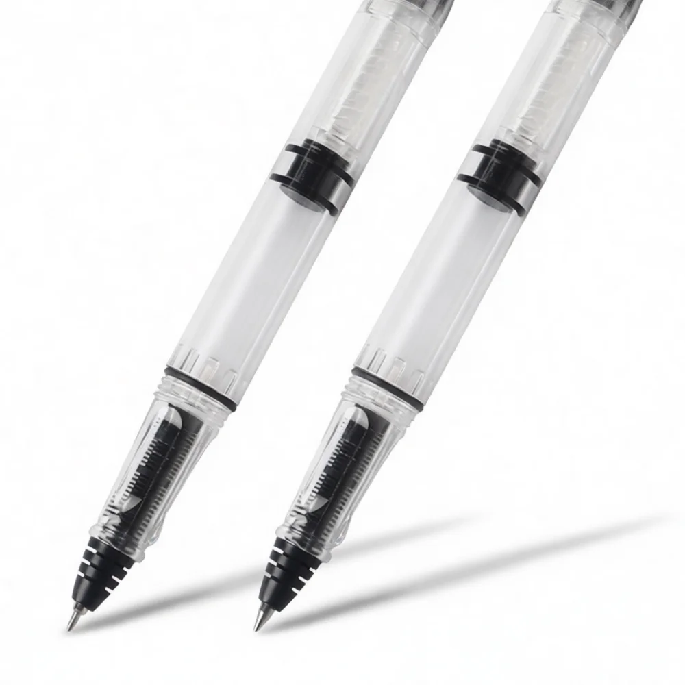 Elegant Piston Fountain Pen Rollerball Refillable Ink Smooth Writing Stationery Large Capacity Office School Supply