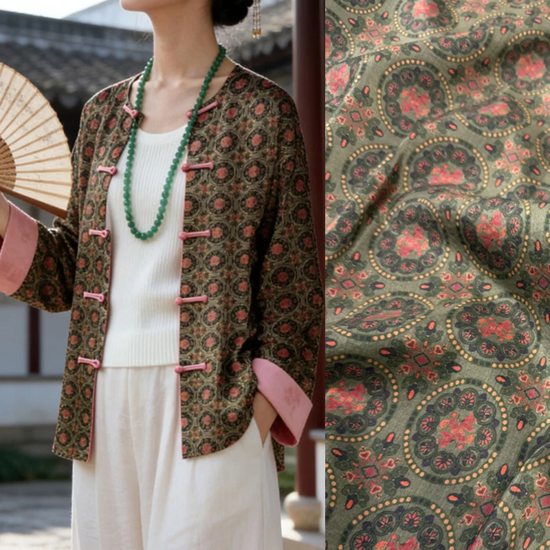 green-gray-silk-wool-fabric-with-chinese-style-good-will-printing-for-dress-pants-clothes-jacket-diy-sewing-material-r6327