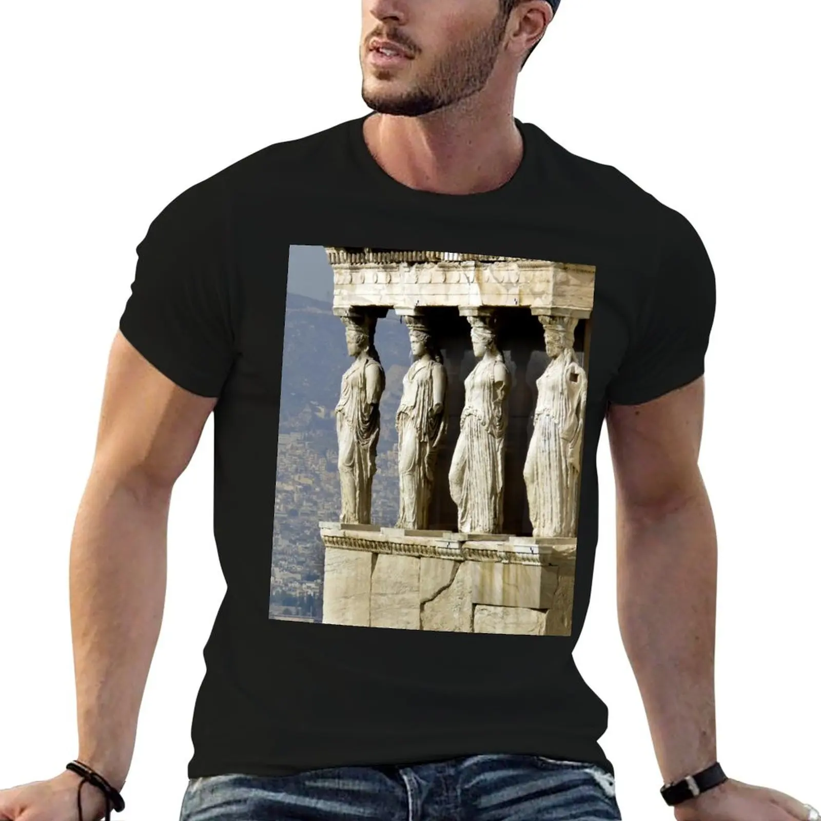 The Porch of the Caryatids of The Erechitheion T-Shirt Christmas Casual Tee Shirt