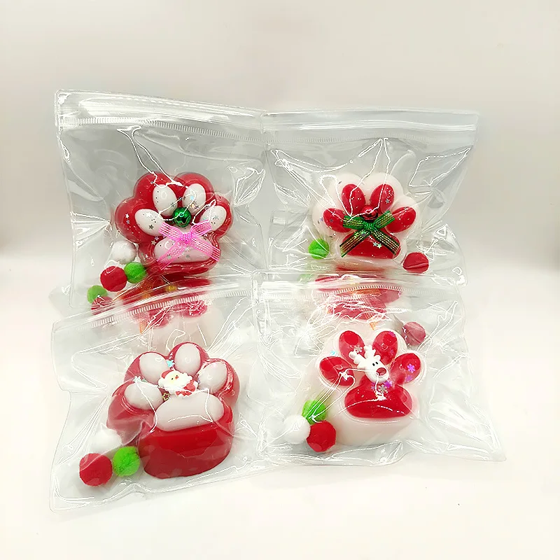 猫の足の形をしたおもちゃのシミュレーション,非常に柔らかく,ゆっくりとしたリバウンド,ストレス解消,減圧,リラックス,クリスマス