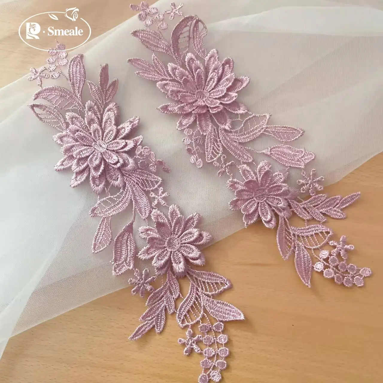10 Stück/Lot Lösliche Exquisite Spitzenblume DIY Brauttiara Hochzeitsschuhe Hochzeitskleid Dekorationsmaterialien RS803-2 – Detail 8