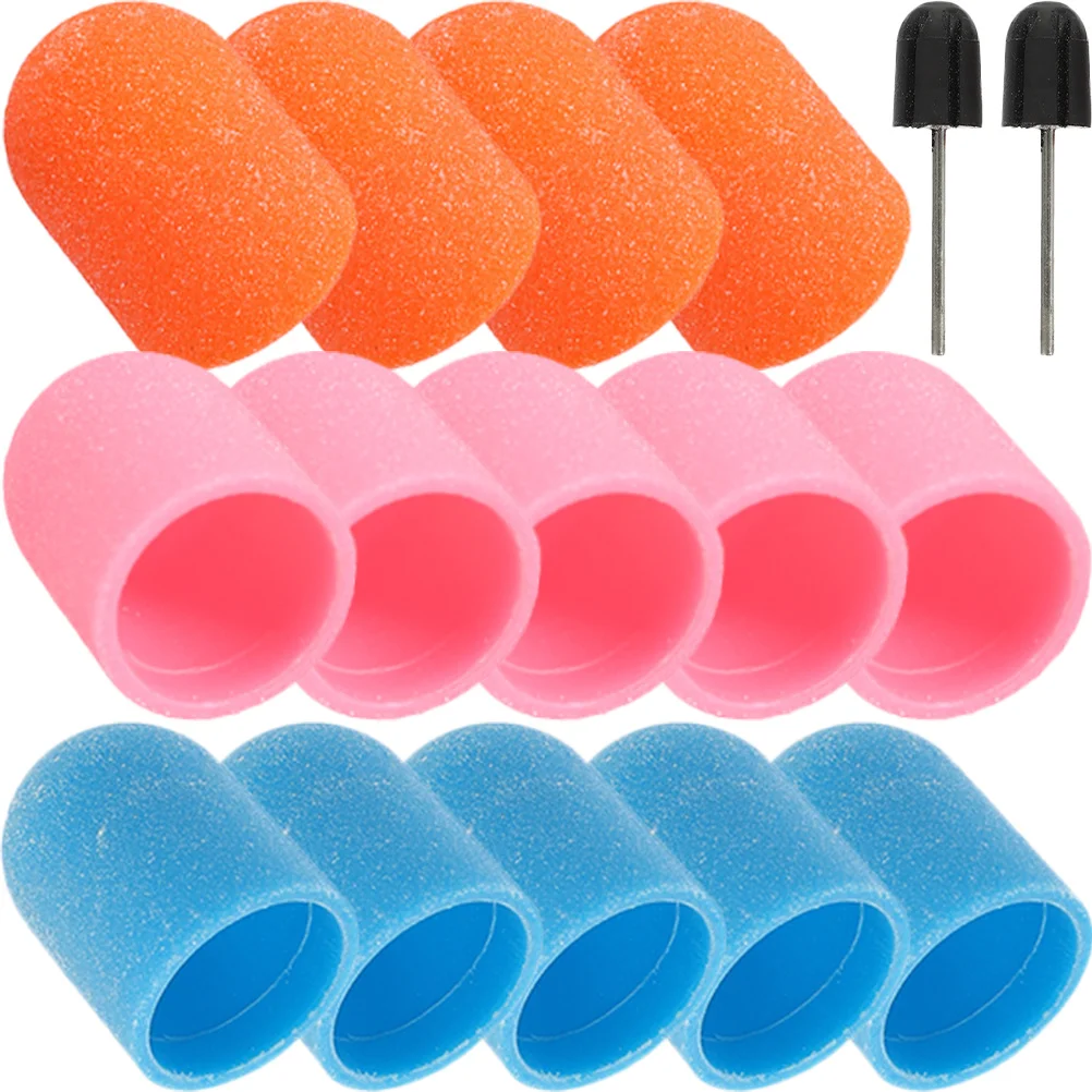 3 set di tappi per sabbia per lucidatore per unghie, punta per trapano elettrico portatile per unghie, accessorio per lucidatura professionale per manicure, tappo per levigatura per manicure