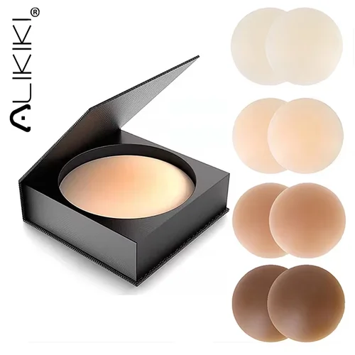 Pezoneras adhesivos, Pegatinas para cubrir pezones, cinta adhesiva para vestido de Bikini, pezones de silicona reutilizables, almohadillas adhesivas para sujetador de pecho para mujer