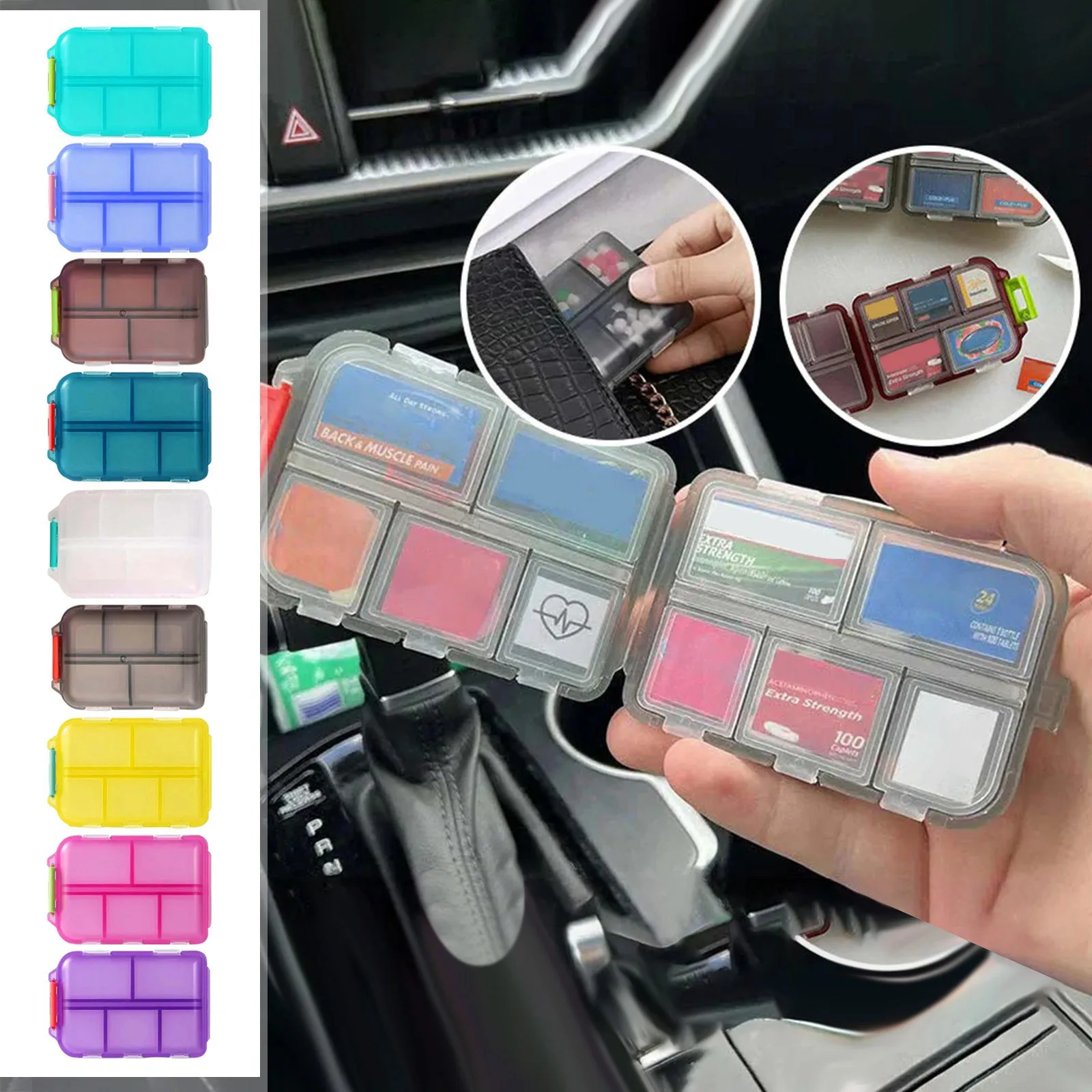 מארגן עם תוויות נסיעות יומי מיכל תרופות מארגן אחסון מארגן נסיעות הטוב ביותר צריך במקרה 7 יום לארגן