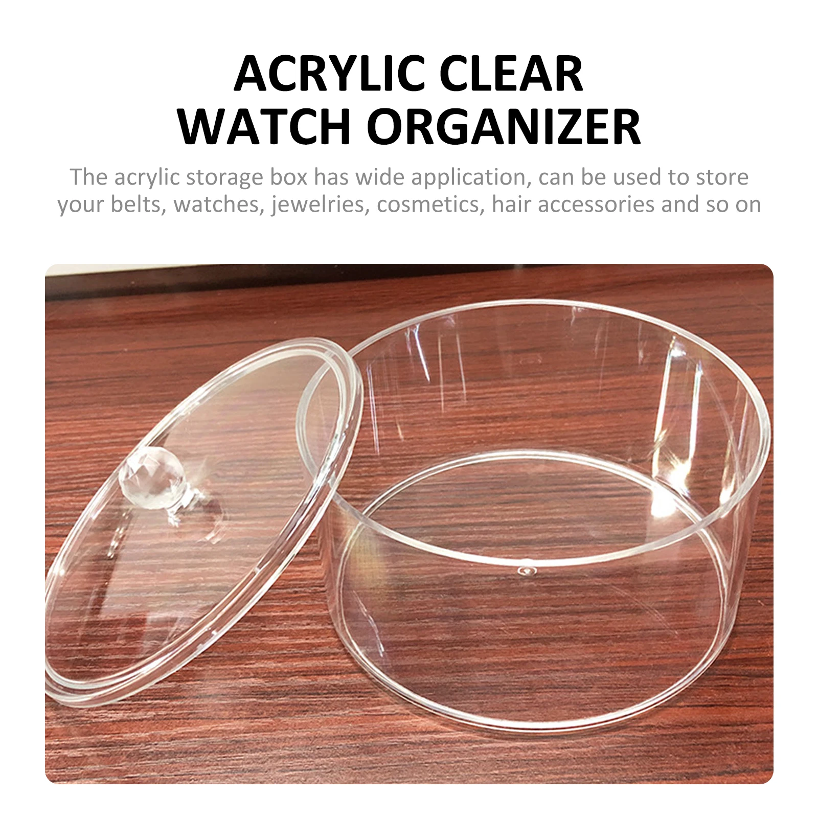 

Clear Acrylic Stackable Storage Box Desktop Jewelry Watch Organizer Holder Container For Home Dresser Household